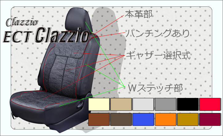 シートカバー ノア(AZR系 H16 8〜H19 6)Clazzio クラッツィオ クラッツィオジャッカ  パンチングデザイン - 5