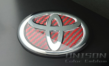 UNISON-純正エンブレム改 C-HR GRエンブレム レッドカーボン