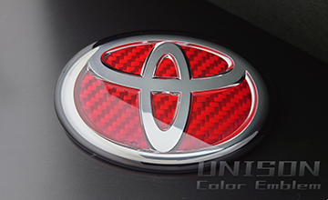 UNISON-純正エンブレム改 C-HR GRエンブレム レッドカーボン