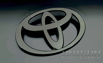 UNISON-純正エンブレム改 プリウス ガンメタリックエンブレム(2)|フロント　Tマーク