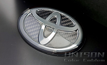RAV4UNISON-純正エンブレム改 リアルカーボン