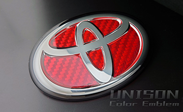 RAV4UNISON-純正エンブレム改 レッド