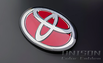 50 RAV4 GRエンブレム (Tマークエンブレム) プレーンレッド UNISON-純正エンブレム改 RAV4 GRエンブレム レッド