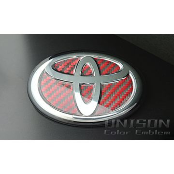 ヴェルファイア40系用GRエンブレム レッドカーボン UNISON-純正エンブレム改 ヴェルファイア40系用GRエンブレム レッドカーボン UNISON-純正エンブレム改