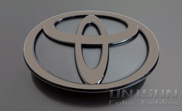 ヤリスクロスUNISON-純正エンブレム改 ベージュ(フロント用)