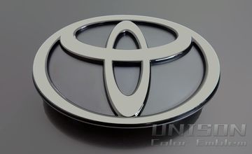 UNISON-純正エンブレム改 ヤリスクロス アースカラーエンブレム(2)|アイボリー(フロント用)